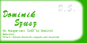 dominik szusz business card